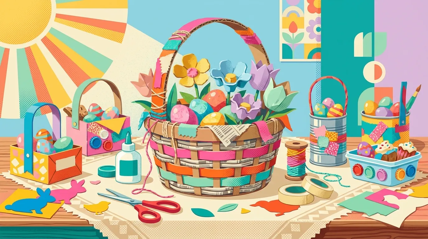 DIY keranjang Paskah dari bahan daur ulang
