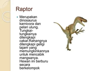 dinosaurus karnivora paling mematikan dalam sejarah: Tiranik Raptor