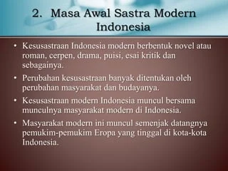 Kesusastraan Eropa Modern dan Pengaruhnya