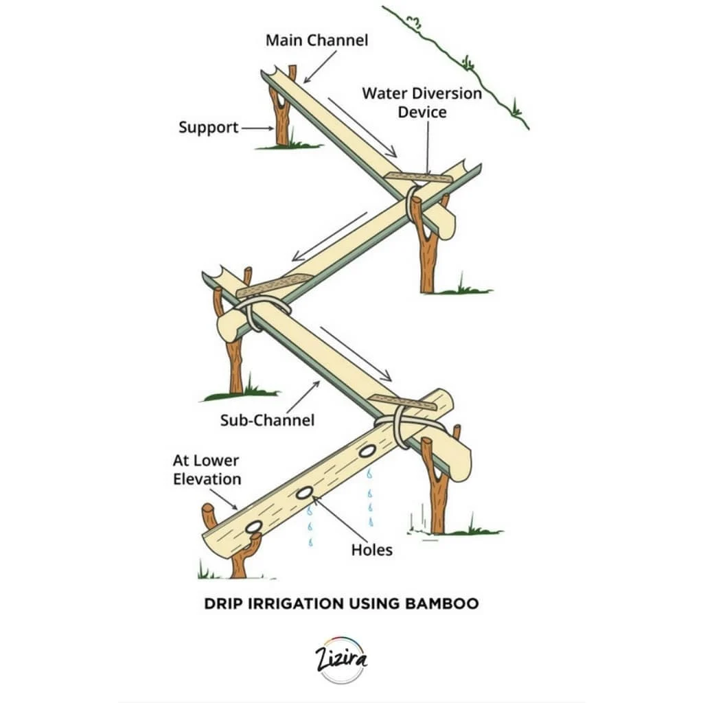 Konservasi Air dengan Sistem Irigasi Bambu