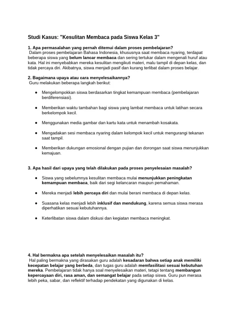 Studi kasus: peningkatan kemampuan membaca dengan komik di SMP